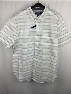 Nautica Short-Sleeve Button-Down Stripe Shirt